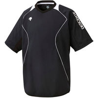 DESCENTE(デサント) バレーボール ピステシャツ 半袖プラクティスピステ O ブラック×ホワイト DVB3322B（直送品）