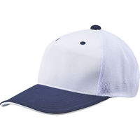 DESCENTE(デサント) 帽子 帽子 野球 フロントパネルキャップ L ホワイト×ネイビー C7001 1セット(1個入×2)（直送品）