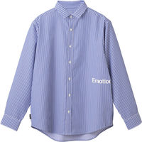 DESCENTE(デサント) 襟付きシャツ ストライプ レギュラーカラーシャツ M ブルー×ホワイト DMMWJB56 1セット(1枚入)（直送品）