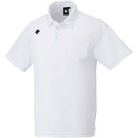 DESCENTE(デサント) シャツ メンズ ポロシャツ（ポケット付） SS ホワイト×ブラック DTM4601B 1セット(1枚入)（直送品）