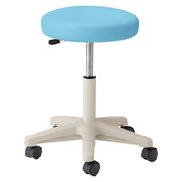 マツヨシ ナースチェア(ハイタイプ) 背なし 25256502 ライトブルー MY-N3250R(セナシ) 1台（直送品）