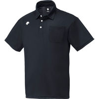 DESCENTE(デサント) シャツ メンズ ポロシャツ（ポケット付） SS ブラック×ホワイト DTM4601B 1セット(1枚入)（直送品）