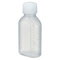 エムアイケミカル 投薬瓶PPB 60mL 凸凹目盛り（滅菌済）少数包装 08285027 キャップ色:白PP 60CC（15本入り）1箱（直送品）