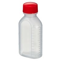 エムアイケミカル 投薬瓶PPB 60mL 凸凹目盛り（滅菌済）少数包装 08285027 キャップ色:赤 60CC（15本入り）1箱（直送品）