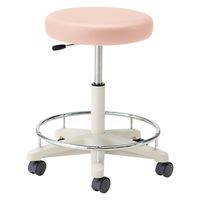 マツヨシ ナースチェア(ハイタイプ) 背なし・リング付 25256503 ピンク MY-N3255R(セナシ・リングツキ) 1台（直送品）