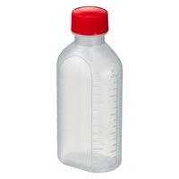 エムアイケミカル 投薬瓶PPB 100mL 凸凹目盛り（滅菌済）少数包装 08285028 キャップ色:赤 100CC（10本入り）1箱（直送品）