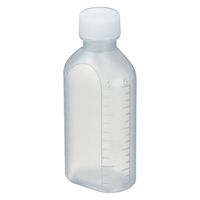 エムアイケミカル 投薬瓶PPB 100mL 凸凹目盛り（滅菌済）少数包装 08285028 キャップ色:白PP 100CC（10本入り）1箱（直送品）