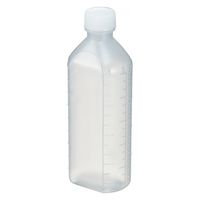 エムアイケミカル 投薬瓶PPB 200mL 凸凹目盛り（滅菌済）少数包装 08285030 キャップ色:白PE 200CC（5本入り）1箱（直送品）