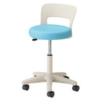 松吉医科器械 マツヨシ ナースチェア(ハイタイプ) 背付 25256500 ライトブルー MY-N3260R(セツキ) 1台（直送品）