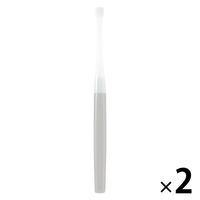 無印良品 ヘッドが交換できる歯ブラシ 部分みがき用ヘッド グレー やわらかめ 全長184mm 1セット（1本×2） 良品計画
