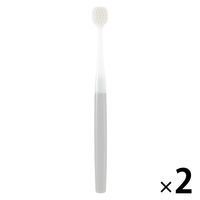 無印良品 ヘッドが交換できる歯ブラシ ワイドヘッド グレー ふつう 全長184mm 1セット（1本×2） 良品計画