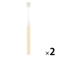 無印良品 ヘッドが交換できる歯ブラシ ワイドヘッド イエロー やわらかめ 全長184mm 1セット（1本×2） 良品計画