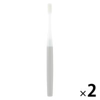 無印良品 ヘッドが交換できる歯ブラシ グレー ふつう 全長184mm 1セット（1本×2） 良品計画