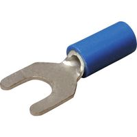 ニチフ 絶縁被覆付圧着端子(Y形) 先開形 絶縁筒部ストレートタイプ(100PCS) TGV 2Y-5M-BLU（直送品）