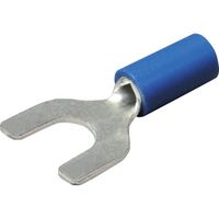 ニチフ 絶縁被覆付圧着端子(Y形) 先開形 絶縁筒部ストレートタイプ(100PCS) TGV 2Y-5L-BLU（直送品）