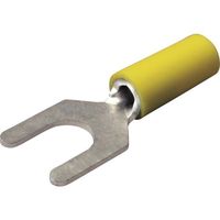 ニチフ 絶縁被覆付圧着端子(Y形) 先開形 絶縁筒部ストレートタイプ(100PCS) TGV 3.5Y-6-YEL 1パック(100個)（直送品）