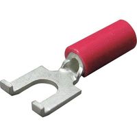 ニチフ 絶縁被覆付圧着端子(Y形) 先開形 Wタイプ 絶縁筒部ストレートタイプ(100PCS) TGV 1.25Y-3W-RED（直送品）