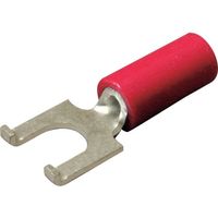 ニチフ 絶縁被覆付圧着端子(Y形) 先開形 Wタイプ 絶縁筒部ストレートタイプ(100PCS) TGV 1.25Y-4W-CLR（直送品）