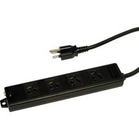 TERADA 一般プラグ付OAタップ 4口 XLT455BK 1個 455-7589（直送品）