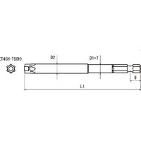 近江 六角6.35 溝9差込 へクスウェーブビット いじり止め T45H 全長100 V17T-T45H-100 1セット(10本)（直送品）