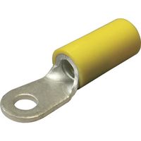 ニチフ 絶縁被覆付圧着端子(R形) 丸形 絶縁筒部ストレートタイプ(100PCS) TGV 5.5-3N-YEL 1パック(100個)（直送品）