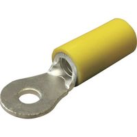 ニチフ 絶縁被覆付圧着端子(R形) 丸形 絶縁筒部ストレートタイプ(100PCS) TGV 5.5-3S-YEL 1パック(100個)（直送品）