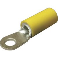 ニチフ 絶縁被覆付圧着端子(R形) 丸形 絶縁筒部ストレートタイプ(100PCS) TGV 5.5-3.5N-YEL 1パック(100個)（直送品）