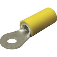ニチフ 絶縁被覆付圧着端子(R形) 丸形 絶縁筒部ストレートタイプ(100PCS) TGV 5.5-3.5-YEL 1パック(100個)（直送品）