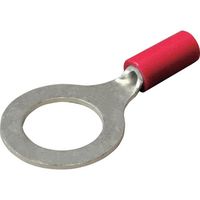 ニチフ 絶縁被覆付圧着端子(R形) 丸形 絶縁筒部ストレートタイプ(100PCS) TGV 1.25-10-RED（直送品）