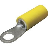 ニチフ 絶縁被覆付圧着端子(R形) 丸形 絶縁筒部ストレートタイプ(100PCS) TGV 5.5-4N-YEL 1パック(100個)（直送品）