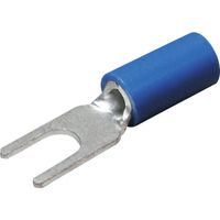 ニチフ 絶縁被覆付圧着端子(Y形) 先開形 絶縁筒部ストレートタイプ(100PCS) TGV 2Y-3.5S-BLU（直送品）