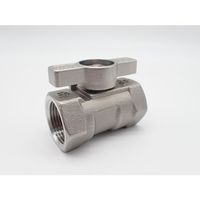 大和バルブ ボールバルブ 20A(600型、レデューストボア、ステンレス、T形ハンドル) VU3T 20A 1個 473-4252（直送品）