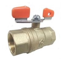 大和バルブ ボールバルブ 20A(400型、スタンダードボア、黄銅、蝶ハンドル) V2W 20A 1個 473-4264（直送品）