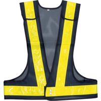 岡潮 3段階調整安全ベスト 5cm幅 紺メッシュ×黄反射材 OK5552 1着 452-3984（直送品）
