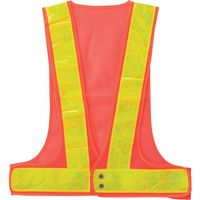 岡潮 安全ベスト 7cm幅 オレンジメッシュ×黄反射 OK5704 1着 452-2479（直送品）