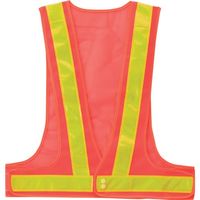 岡潮 安全ベスト 5cm オレンジメッシュ×黄反射材 OK5501 1着 452-3979（直送品）