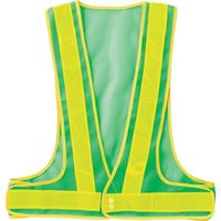 岡潮 安全ベスト 5cm 緑メッシュ×黄反射材(黄パイピング) OK5503 1着 452-2476（直送品）