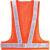 岡潮 安全ベスト 5cm オレンジメッシュ×白反射材 OK5511 1着 452-2477（直送品）