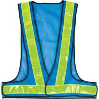 岡潮 安全ベスト 5cm 青メッシュ×黄反射材 OK5518 1着 452-3980（直送品）