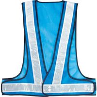 岡潮 安全ベスト 5cm 青メッシュ×白反射材 OK5517 1着 452-3973（直送品）