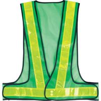岡潮 安全ベスト 5cm 緑メッシュ×黄反射材 OK5519 1着 452-3967（直送品）