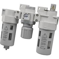 TAIYO エアコントロールユニット/3点セット（オートドレン、ブラケット、角型圧力計、メタルケース付） MFRL3