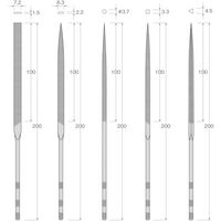 日本精密機械工作 リューター 精密ヤスリ 荒目 セット X0300 1袋(5本) 543-4223（直送品）