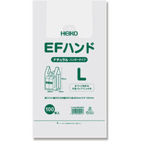 シモジマ レジ袋 EFハンド L ナチュラル 4901755259117 1箱(100枚入×10袋(合計1000枚)（直送品）