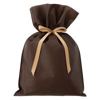 ヘッズ 不織布リボン付ギフトバッグーM/ブラウン（10枚）