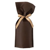 ヘッズ 不織布リボン付ワインバッグ/ブラウン（10枚）