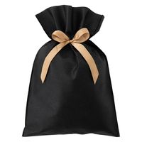 ヘッズ 不織布リボン付ギフトバッグーS/ブラック 100枚（10枚×10セット）