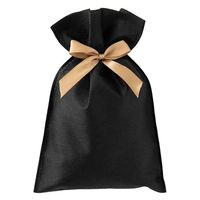 ヘッズ 不織布リボン付ギフトバッグーXS/ブラック 100枚（10枚×10セット）