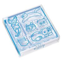 キングジム 透明スタンプ 氷印 セット(ネコセット) CLSS-005 1セット