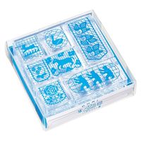 キングジム 透明スタンプ 氷印 セット(フラッグセット) CLSS-001 1セット
